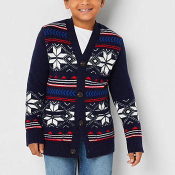 Thereabouts Family Matching Boys V Neck Long Sleeve Cardigan