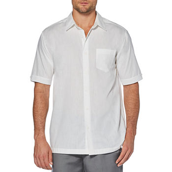 Cubavera Mens Regular Fit Short Sleeve Button-Down Shirt