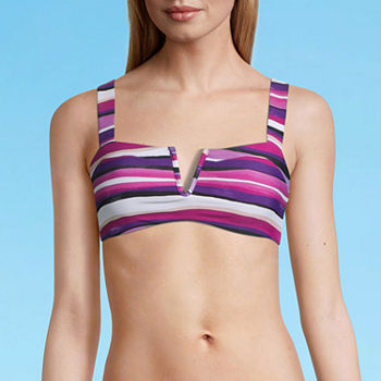 Mynah Striped Bra Bikini Swimsuit Top