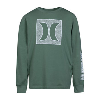 Hurley Little & Big Boys Round Neck Long Sleeve Graphic T-Shirt