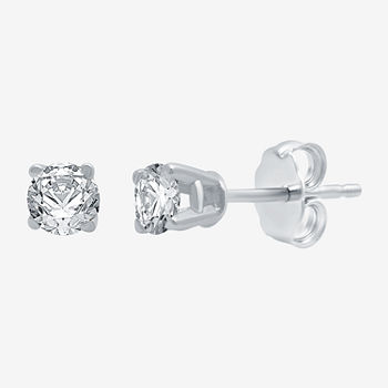 Ever Star 1/4 CT. T.W. Lab Grown White Diamond 10K White Gold 3.2mm Stud Earrings