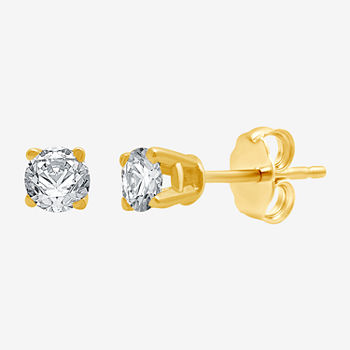Ever Star 1/4 CT. T.W. Lab Grown White Diamond 10K Gold 3.2mm Stud Earrings