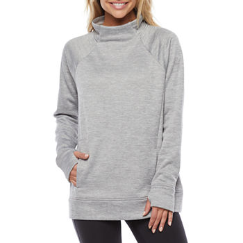 Xersion Womens Funnel Neck Long Sleeve Sweatshirt