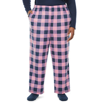 Sleep Chic Womens Plus Fleece Pajama Pants with Socks