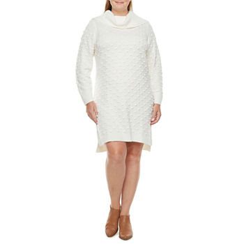 Jessica Howard Plus Long Sleeve Sweater Dress