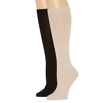 Mixit Cable 2 Pair Knee High Socks Womens