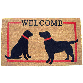 Dog Welcome Rectangular Doormat - 18"X30"