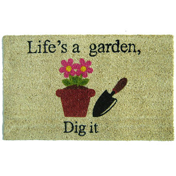 Life's a Garden Rectangular Doormat - 18"X30"