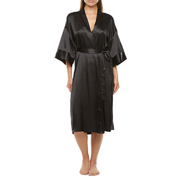 Ambrielle Womens Kimono Robes 3/4 Sleeve Knee Length
