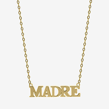 "Madre" Womens 14K Gold Pendant Necklace