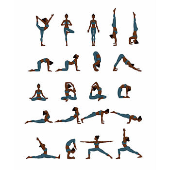20X24 Yoga Poses Canvas Wall Art