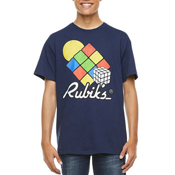 Rubiks Cube Mens Crew Neck Short Sleeve Regular Fit Graphic T-Shirt