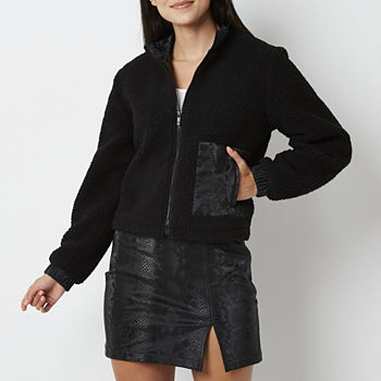 Juicy By Juicy Couture Womens Sherpa Bomber Jacket