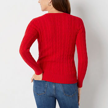Womens St. Johns Bay Cable Sweaters