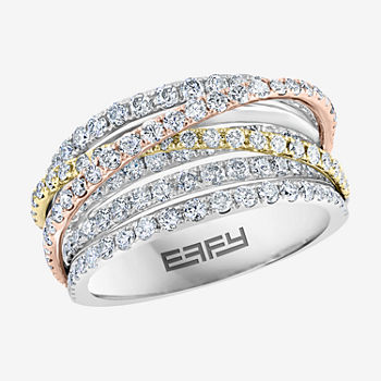 LIMITED QUANTITIES! Effy Final Call Womens 1 3/4 CT. T.W. Genuine White Diamond 14K Gold Cocktail Ring