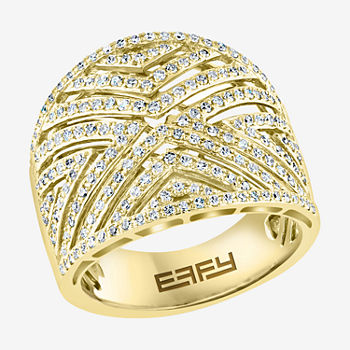 LIMITED QUANTITIES! Effy Final Call Womens 3/4 CT. T.W. Genuine White Diamond 14K Gold Cocktail Ring