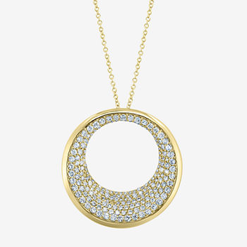 LIMITED QUANTITIES! Effy Final Call Womens 1 7/8 CT. T.W. Genuine White Diamond 14K Gold Pendant
