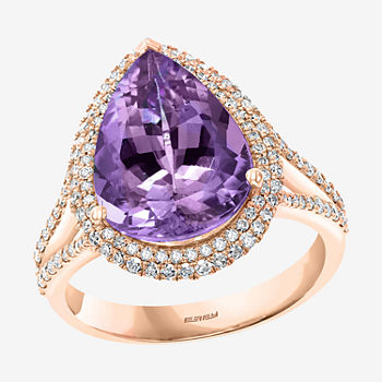 LIMITED QUANTITIES! Effy Final Call Womens Genuine Purple Amethyst 14K Rose Gold Cocktail Ring