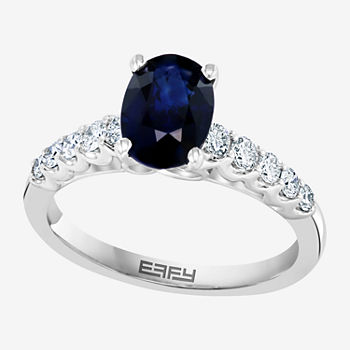 LIMITED QUANTITIES! Effy Final Call Womens Genuine Blue Sapphire 18K Gold Cocktail Ring