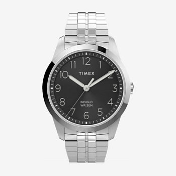 Timex Mens Silver Tone Stainless Steel Expansion Watch Tw2v04400jt