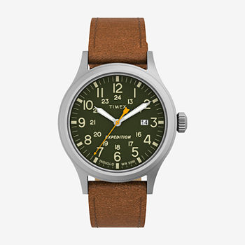 Timex Mens Brown Leather Strap Watch Tw4b23000jt