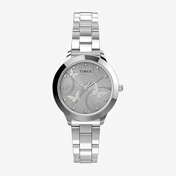 Timex Womens Silver Tone Stainless Steel Strap Watch Tw2v20200ji