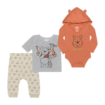 Disney Baby Boys 3-pc. Winnie The Pooh Bodysuit Set