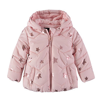 S Rothschild Toddler Girls Hooded Lined Heavyweight Quilted Jacket