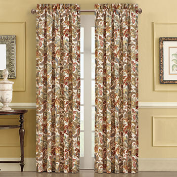 Five Queens Court August Light-Filtering Rod Pocket Set of 2 Curtain Panel