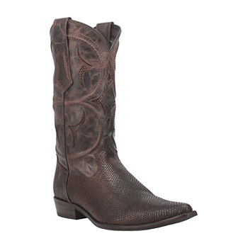 Dingo Mens Dodge City Leather Boot Flat Heel Cowboy Boots
