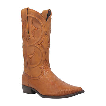 Dingo Mens Dodge City Leather Boot Flat Heel Cowboy Boots