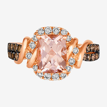 Le Vian® Ring featuring 1  1/2 CT. T.W. Peach Morganite™ 1/3 CT. T.W. Nude Diamonds™  1/3 CT. T.W. Chocolate Diamonds®  set in 14K Strawberry Gold®
