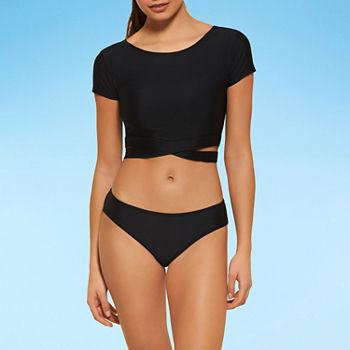 Decree Cropped Cap Sleeve Rashguard and Hipster Bottoms