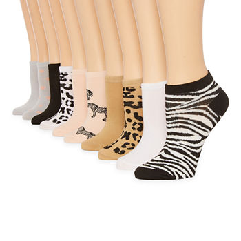 Mixit 10 Pair Low Cut Socks Womens