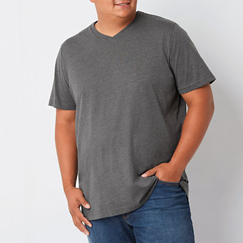 St. John's Bay Big and Tall Mens V Neck Short Sleeve T-Shirt