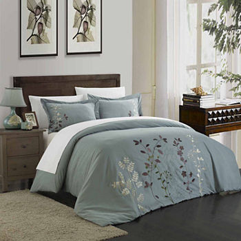 Chic Home Kaylee 7-pc. Embroidered Duvet Cover Set