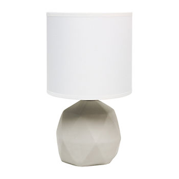 Simple Designs Geometric Concrete Table Lamp