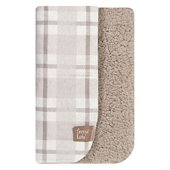 Trend Lab Gray And White Plaid Flannel 1 Pair Receiving Blanket