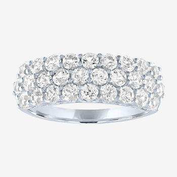 Limited Time Special!! Lab Created White Sapphire Sterling Silver Band