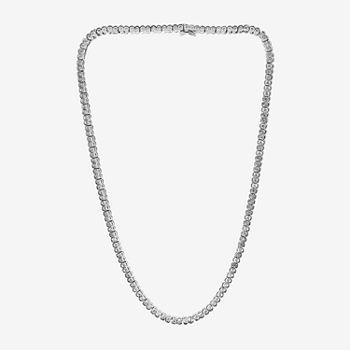 Effy  Womens 1 1/4 CT. T.W. Genuine White Diamond Sterling Silver Pendant Necklace