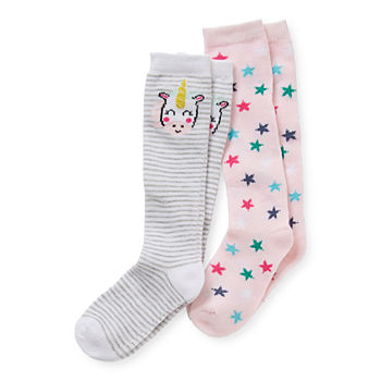 Okie Dokie Toddler Girls 2 Pair Knee High Socks