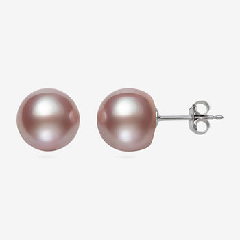 Limited Time Special!! Pink Cultured Freshwater Pearl Sterling Silver 9mm Stud Earrings