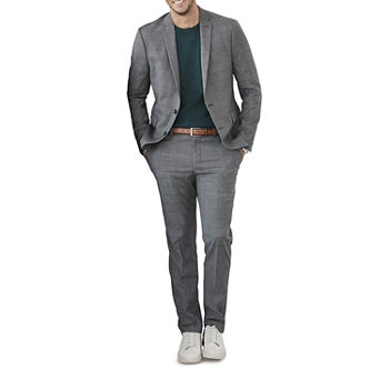 JF J.Ferrar Ultra Comfort Men's Windowpane Slim Fit Suit Separates