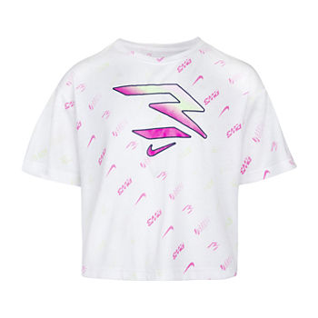 Nike 3BRAND by Russell Wilson Big Girls Round Neck Short Sleeve Graphic T-Shirt