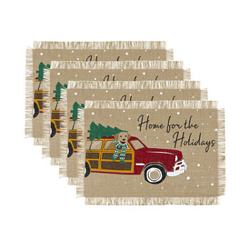 Elrene Home Fashions Home For Holidays Burlap 4-pc. Placemat
