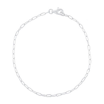 Silver Treasures 7.5 Inch Paperclip Chain Bracelet