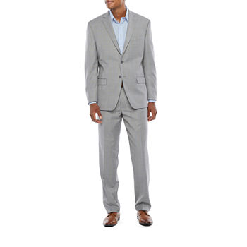 Collection by Michael Strahan Gray Blue Plaid Classic Fit Suit Separates