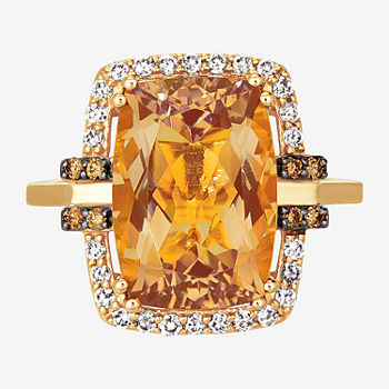 Le Vian Grand Sample Sale® Ring featuring 6 cts. Cinnamon Citrine®, 1/4 cts. Nude Diamonds™ , 1/15 cts. Chocolate Diamonds®  set in 14K Honey Gold™