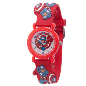 Avengers Marvel Boys Red Strap Watch Wma000159