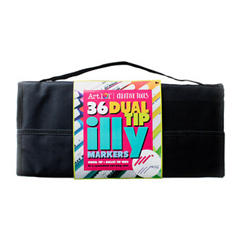 Art 101 Creative Tools 36 Count Dual Tip Alcohol Based Illy Illustration Markers in Fabric Carrying Case